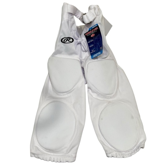 Rawlings’s White Youth Football Pant Elastic Waist Boys Youth Padded - Picture 1 of 7